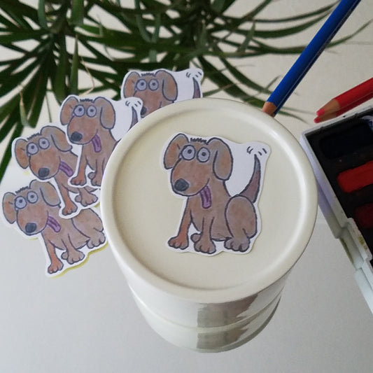 Brown Puppy Sticker