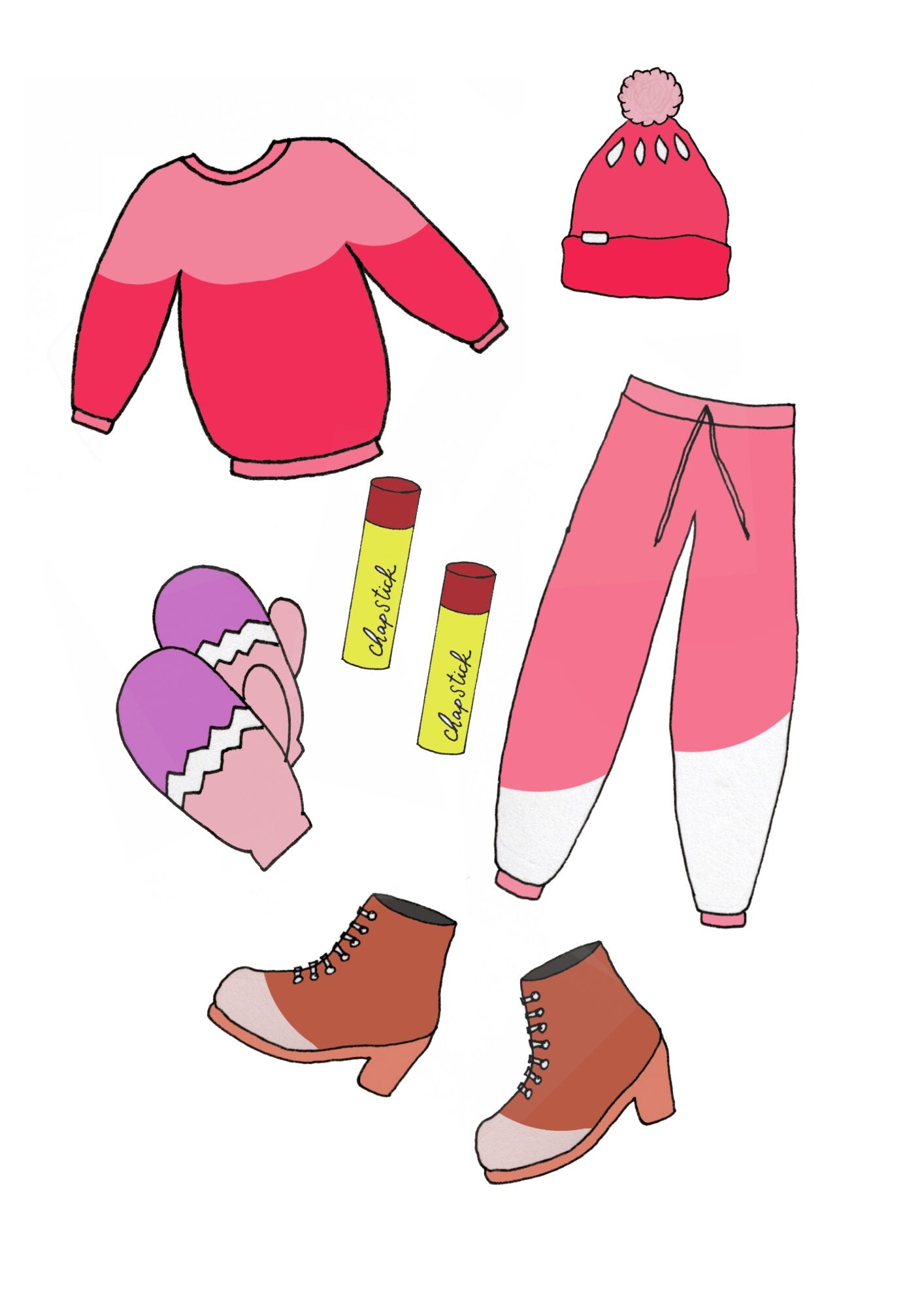 Winter Wear Sticker Set